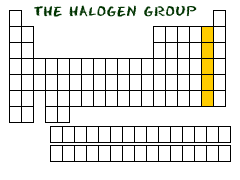 Halogens on the Periodic Table